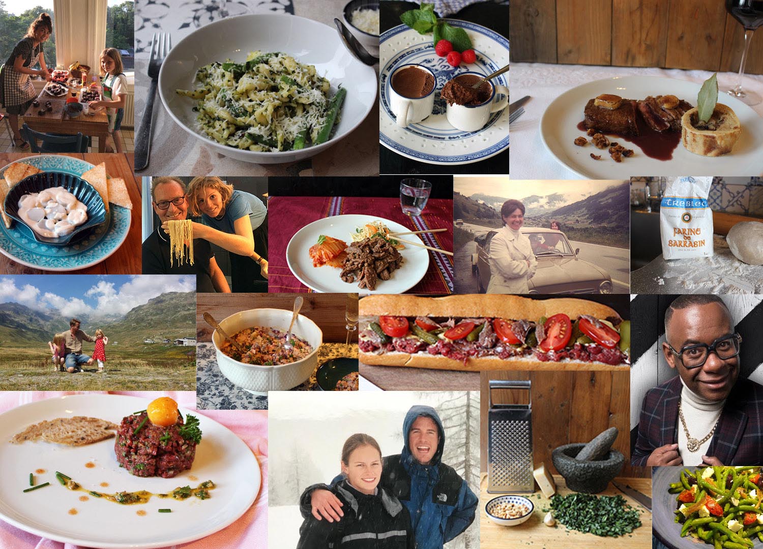 Collage gerechten en mensen onslievelingsgerecht